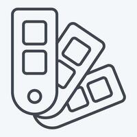 Icon Color Pallete. related to Fabric symbol. line style. design editable vector