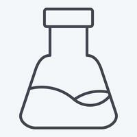 Icon Conical Flask. related to Fabric symbol. line style. design editable vector