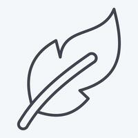 Icon Feathers. related to Fabric symbol. line style. design editable vector