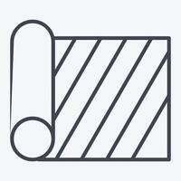 Icon Fabric Roll. related to Fabric symbol. line style. design editable vector