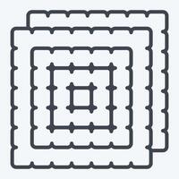Icon Fabric. related to Fabric symbol. line style. design editable vector