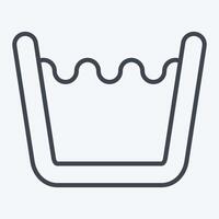 Icon High Degree Washing. related to Fabric symbol. line style. design editable vector