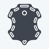 Icon Sheepskin. related to Fabric symbol. glyph style. design editable vector
