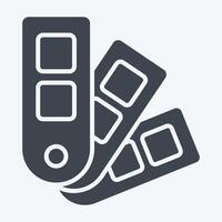 Icon Color Pallete. related to Fabric symbol. glyph style. design editable vector
