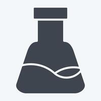 Icon Conical Flask. related to Fabric symbol. glyph style. design editable vector