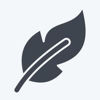 Icon Feathers. related to Fabric symbol. glyph style. design editable vector