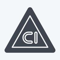 Icon Non Chlorine Bleach. related to Fabric symbol. glyph style. design editable vector