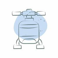 Icon Helicopter. related to Vehicle symbol. Color Spot Style. editable vector