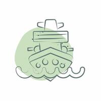Icon Cruiser. related to Vehicle symbol. Color Spot Style. editable vector
