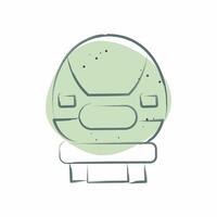 Icon Bullet Train. related to Vehicle symbol. Color Spot Style. editable vector