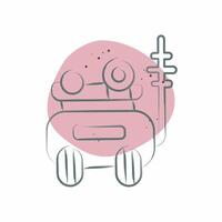 Icon Armored Car. related to Vehicle symbol. Color Spot Style. editable vector