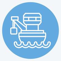 Icon Barge. related to Vehicle symbol. blue eyes style. editable vector