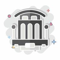 Icon Cable Car. related to Vehicle symbol. comic style. editable vector