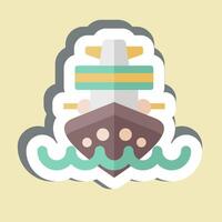 Sticker Cruiser. related to Vehicle symbol. editable vector