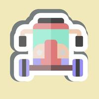 Sticker Buggy. related to Vehicle symbol. editable vector