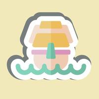 Sticker Caravel. related to Vehicle symbol. editable vector