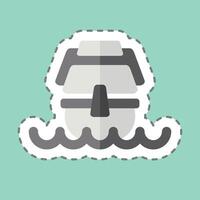 Sticker line cut Caravel. related to Vehicle symbol. editable vector