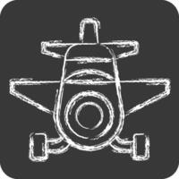 Icon Crop Duster. related to Vehicle symbol. chalk Style. editable vector