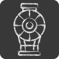 Icon Dirigible. related to Vehicle symbol. chalk Style. editable vector