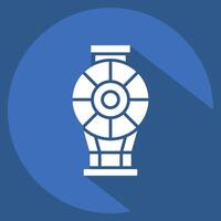 Icon Dirigible. related to Vehicle symbol. long shadow style. editable vector