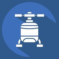 Icon Helicopter. related to Vehicle symbol. long shadow style. editable vector