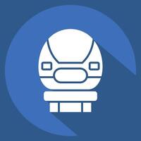 Icon Bullet Train. related to Vehicle symbol. long shadow style. editable vector