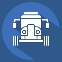 Icon Buggy. related to Vehicle symbol. long shadow style. editable vector