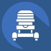 Icon Baby Carriage. related to Vehicle symbol. long shadow style. editable vector