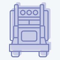 Icon Eighteen Wheeler. related to Vehicle symbol. two tone style. editable vector