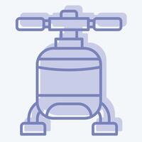 Icon Helicopter. related to Vehicle symbol. two tone style. editable vector