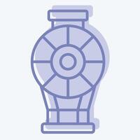 Icon Dirigible. related to Vehicle symbol. two tone style. editable vector