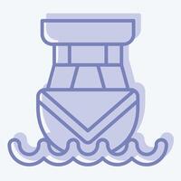 Icon Cabin Cruiser. related to Vehicle symbol. two tone style. editable vector