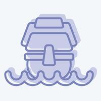 Icon Caravel. related to Vehicle symbol. two tone style. editable vector
