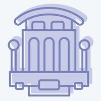 Icon Cable Car. related to Vehicle symbol. two tone style. editable vector