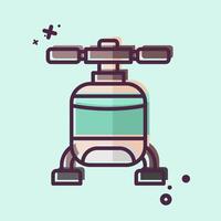 Icon Helicopter. related to Vehicle symbol. MBE style. editable vector
