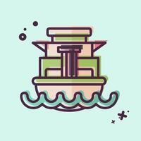 Icon Cargo Ship. related to Vehicle symbol. MBE style. editable vector