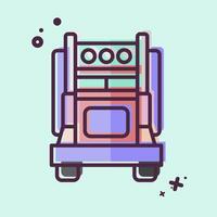 Icon Eighteen Wheeler. related to Vehicle symbol. MBE style. editable vector
