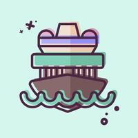 Icon Cruise Ship. related to Vehicle symbol. MBE style. editable vector