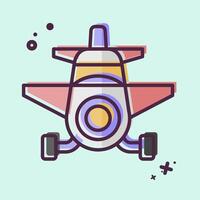 Icon Crop Duster. related to Vehicle symbol. MBE style. editable vector