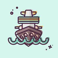Icon Cruiser. related to Vehicle symbol. MBE style. editable vector