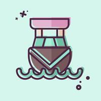 Icon Cabin Cruiser. related to Vehicle symbol. MBE style. editable vector