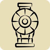 Icon Dirigible. related to Vehicle symbol. hand drawn style. editable vector