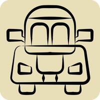 Icon Coupe. related to Vehicle symbol. hand drawn style. editable vector