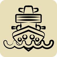 Icon Cruiser. related to Vehicle symbol. hand drawn style. editable vector