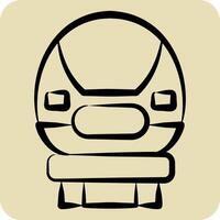 Icon Bullet Train. related to Vehicle symbol. hand drawn style. editable vector