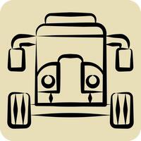 Icon Buggy. related to Vehicle symbol. hand drawn style. editable vector