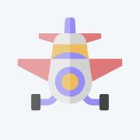 Icon Crop Duster. related to Vehicle symbol. flat style. editable vector