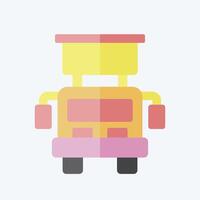 Icon Hook and Ladder Truck. related to Vehicle symbol. flat style. editable vector