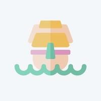 Icon Caravel. related to Vehicle symbol. flat style. editable vector
