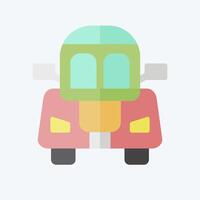 Icon Coupe. related to Vehicle symbol. flat style. editable vector